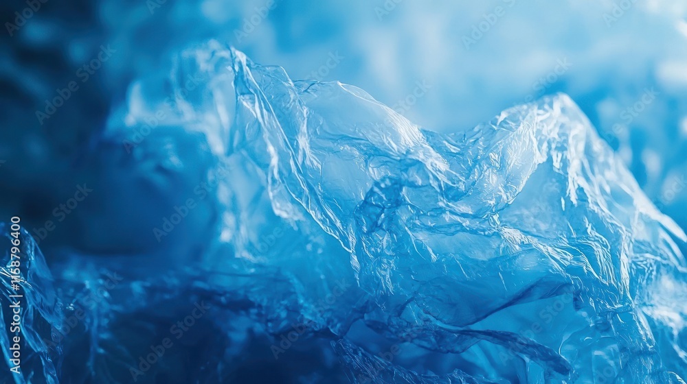 Obraz premium Abstract blue ice texture, cold, frozen, glacial.