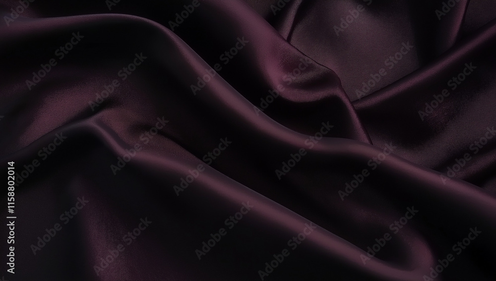 Obraz premium Luxury Silk Satin Background: Dark Gray, Burgundy, and Purple with Shiny Glitter, Elegant Drapery Folds for Romantic Holidays