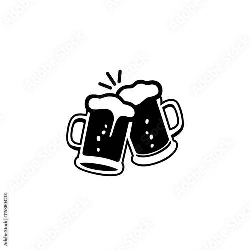 Clinking Beer Mugs
