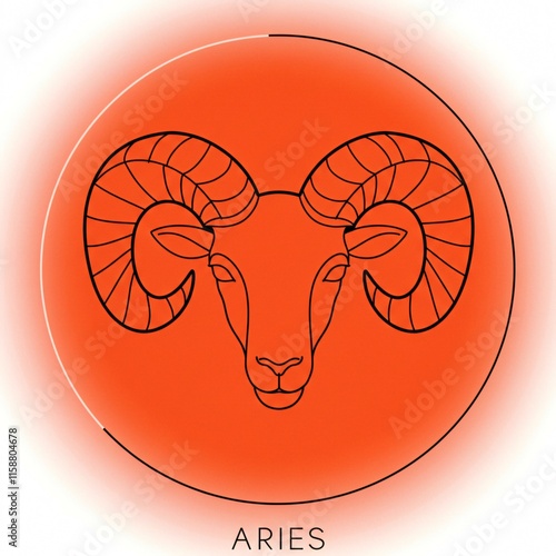 zodiac sign ARIES illustration photo