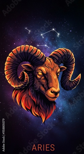 zodiac sign ARIES illustration photo