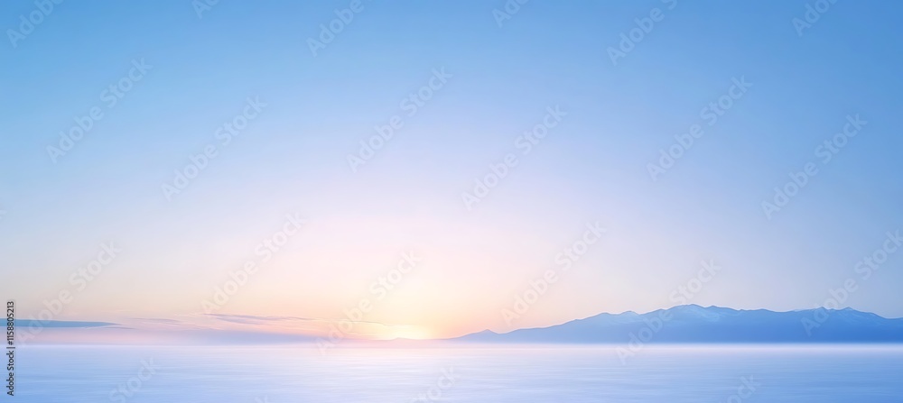 Fototapeta premium A gradient that shifts from deep royal blue to light periwinkle, reminiscent of a clear twilight sky. 