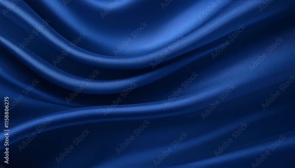 Abstract dark blue background. Silk satin. Navy blue color. Elegant background with space for design. Soft wavy folds. Abstract dark blue background. Silk satin. Navy blue color. Elegant background with space for design. Soft wavy folds.