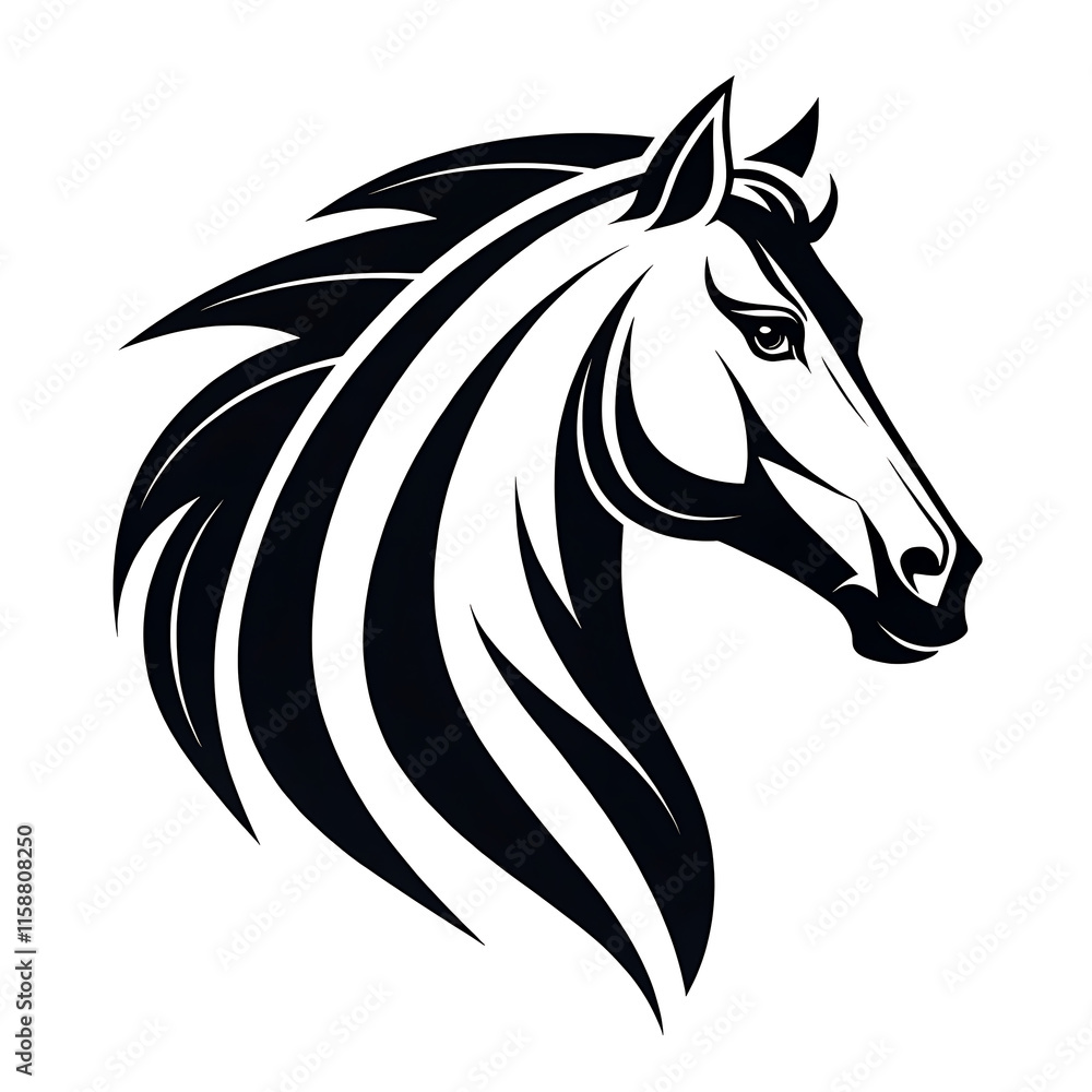 horse head logo silhouette vector art illustration horse head logo silhouette vector art illustration