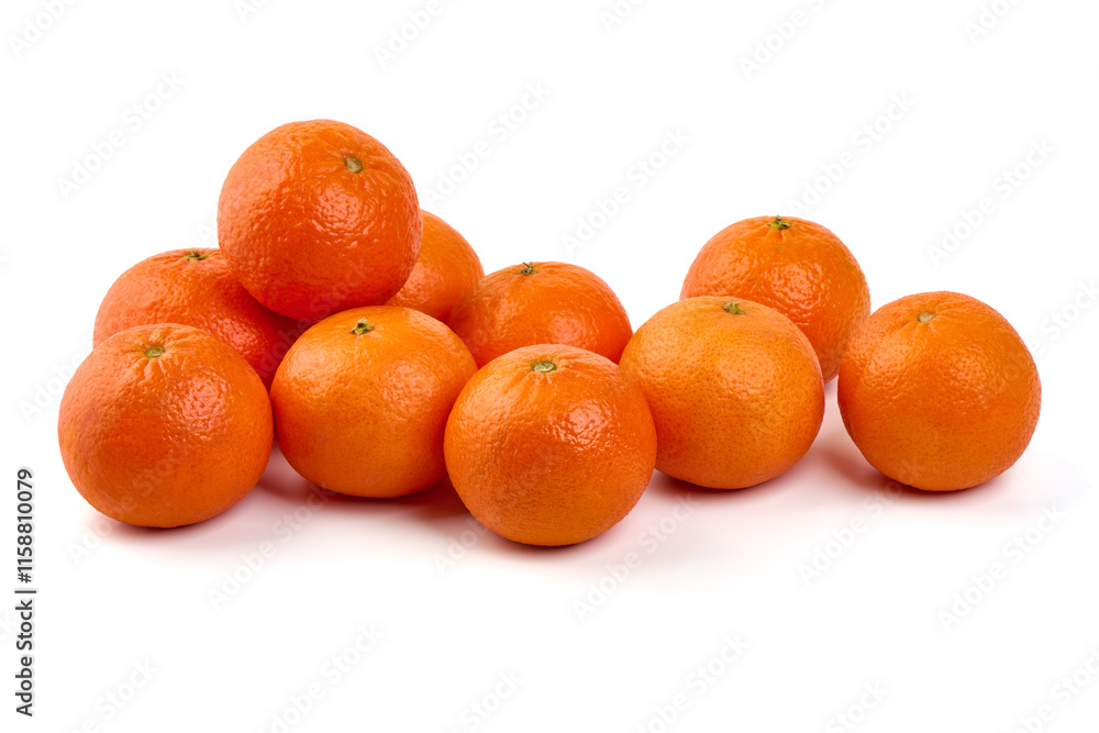 Fresh tangerines, isolated on white background. Fresh tangerines, isolated on white background.