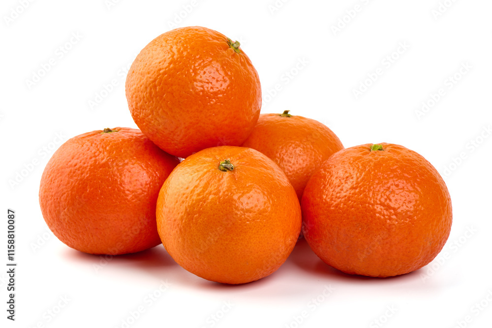 Fresh tangerines, isolated on white background. Fresh tangerines, isolated on white background.
