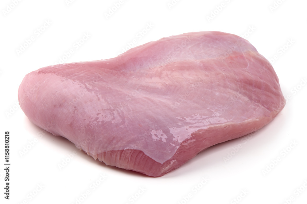 Raw Turkey fillet, isolated on a white background. Raw Turkey fillet, isolated on a white background.