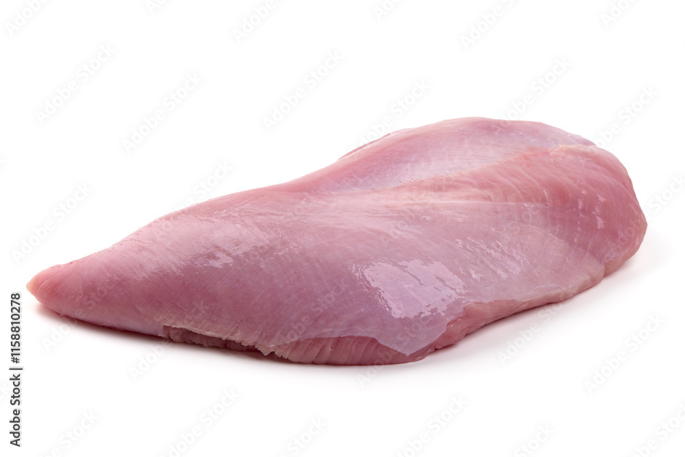 Raw Turkey fillet, isolated on a white background. Raw Turkey fillet, isolated on a white background.