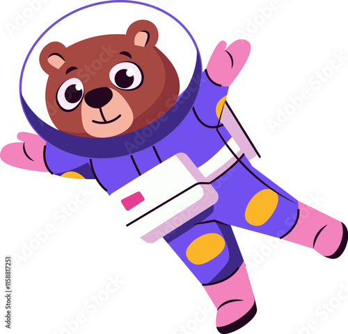 Bear Astronaut In Cosmos