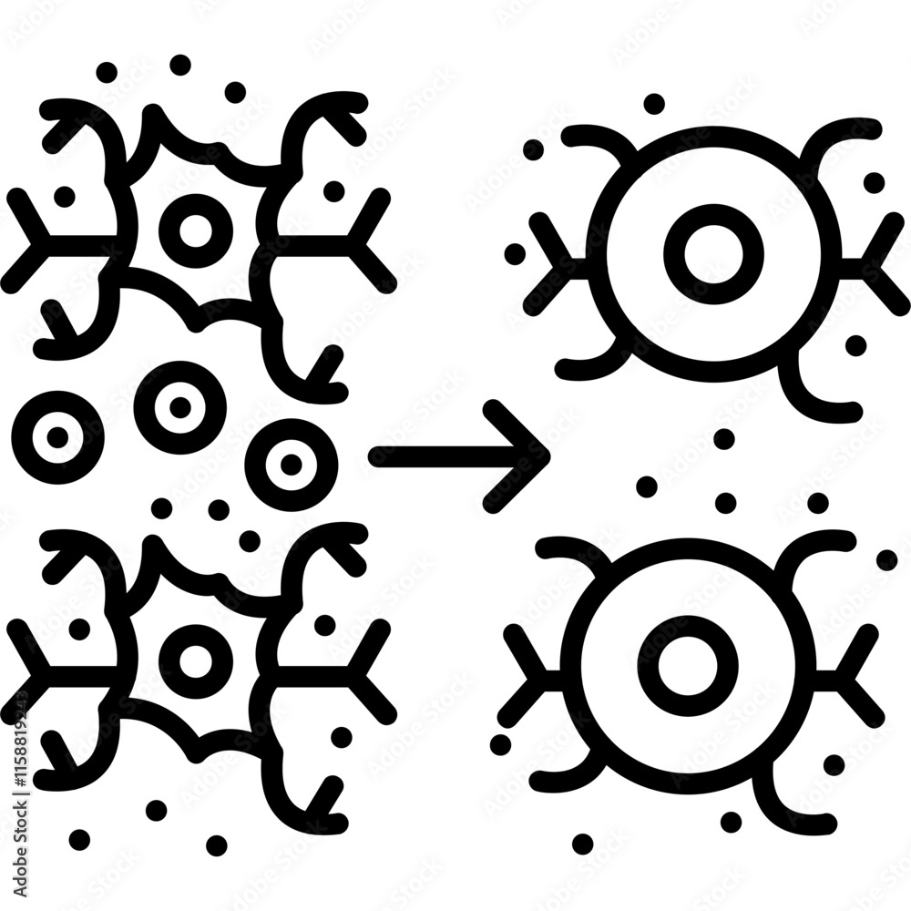 Obraz premium Neural Synchronization Icon