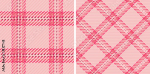 Check fabric background of tartan pattern vector with a plaid textile texture seamless. Set in stylish colors for luxurious bed linens.