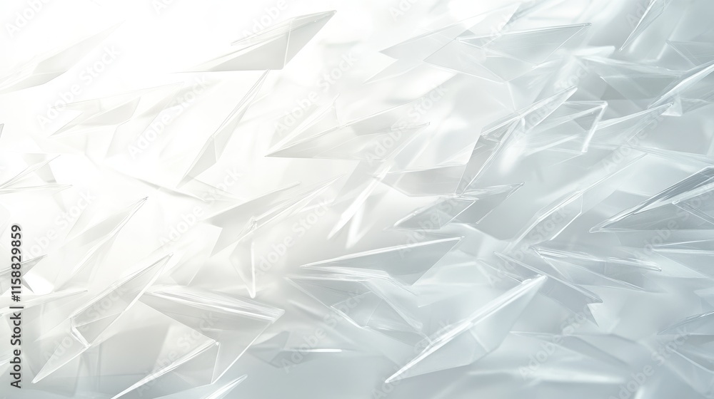 Obraz premium Artistic transparent arrows on white background with layered subtle design