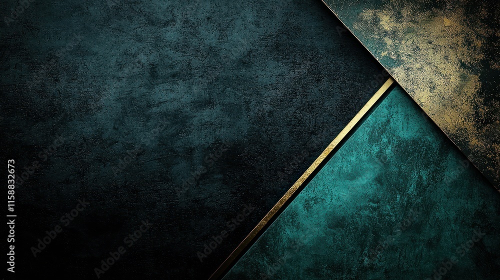 Abstract dark teal and gold textured background. Abstract dark teal and gold textured background.