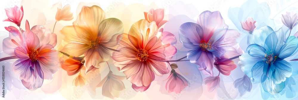 Spring Blooms: A Symphony of Fresh Flowers in Full Bloom Spring Blooms: A Symphony of Fresh Flowers in Full Bloom