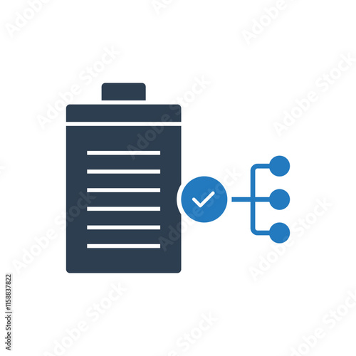 Flow Chart Icon - Clipboard Icon