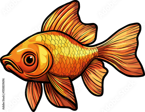 Colorful Goldfish Illustration