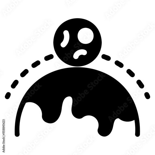 Moon satellite icon