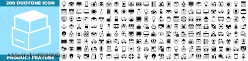 Product Feature Duotone Editable Icons set