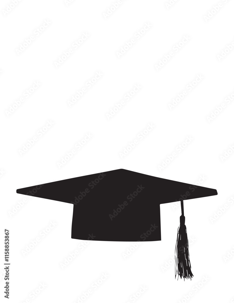 custom made wallpaper toronto digitalGraduation Cap Silhouette Vector illustration