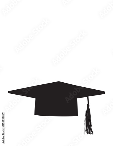 Wallpaper Mural Graduation Cap Silhouette Vector illustration Torontodigital.ca