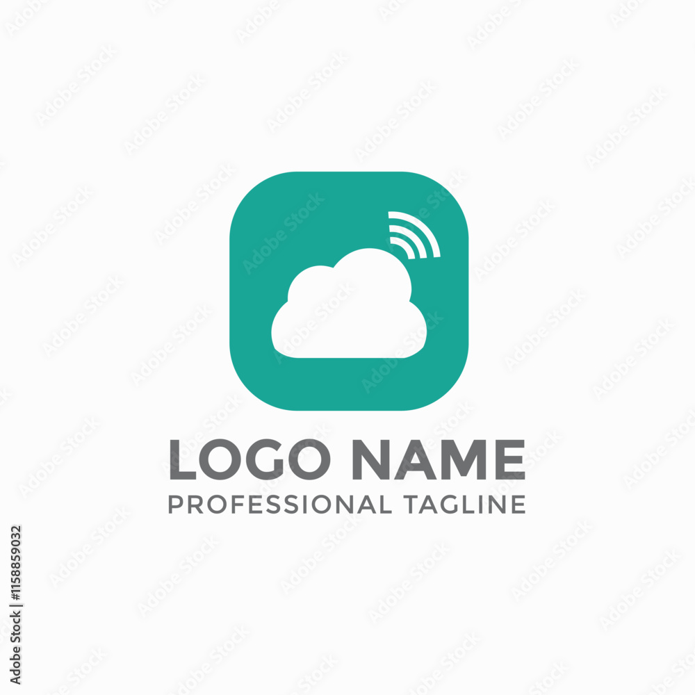 Cloud Network Logo Design Concept Cloud Network Logo Design Concept