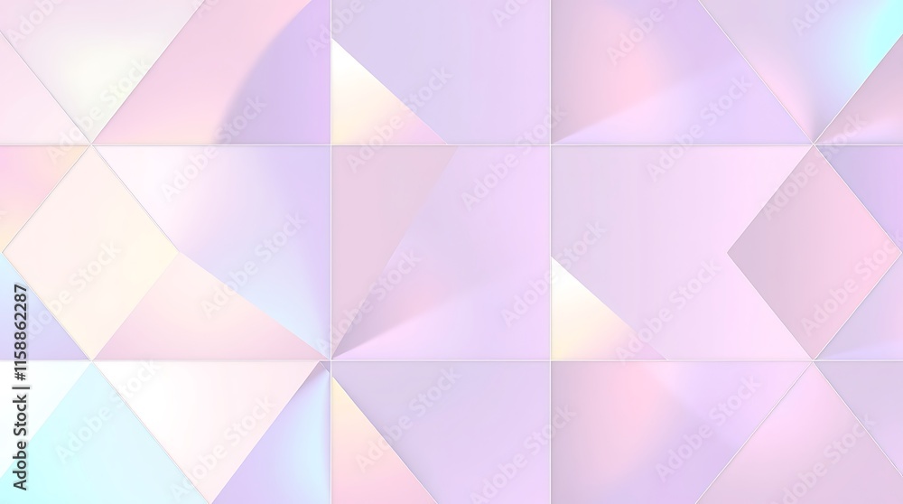 Pastel Geometric Dream: Iridescent pastel triangles create a dreamy, abstract background. Perfect for design projects needing a touch of ethereal beauty. Pastel Geometric Dream: Iridescent pastel triangles create a dreamy, abstract background. Perfect for design projects needing a touch of ethereal beauty.