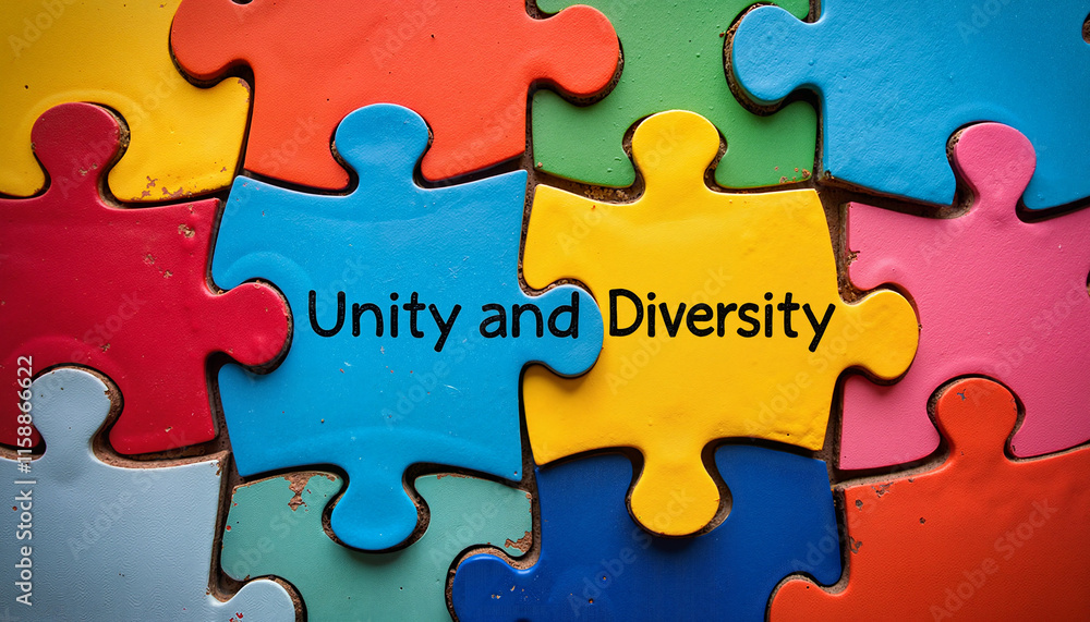 Colorful puzzle pieces with Colorful puzzle pieces with