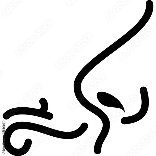 nose simple vector icon
