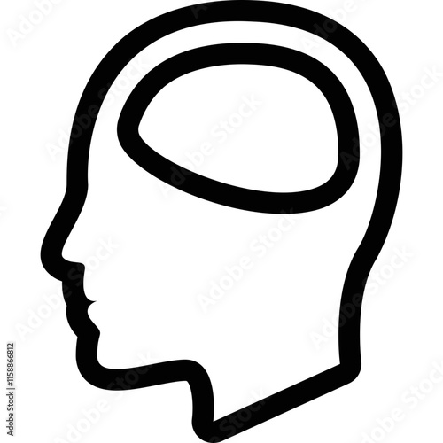 Simple vector icon human head