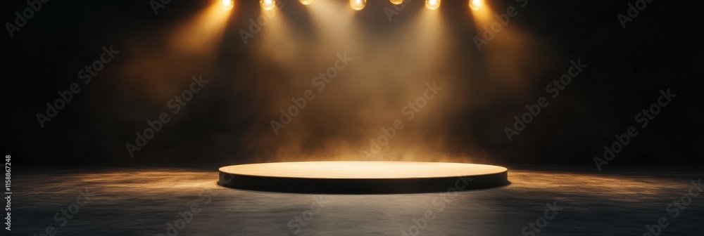 Obraz premium A stage with a spotlight on it