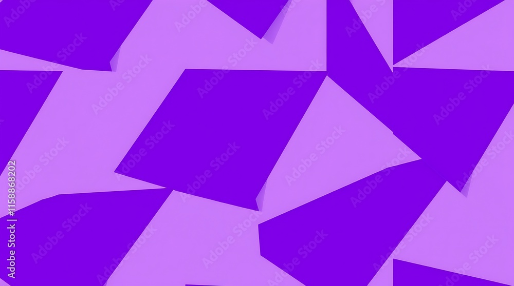 Abstract Purple Geometric Pattern: A dynamic and vibrant pattern featuring overlapping geometric shapes in shades of purple, creating a visually stimulating and abstract design.  