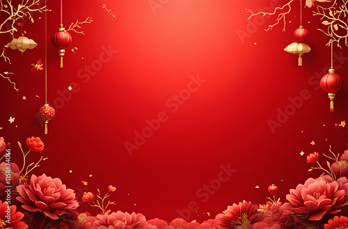 red chinese new year background