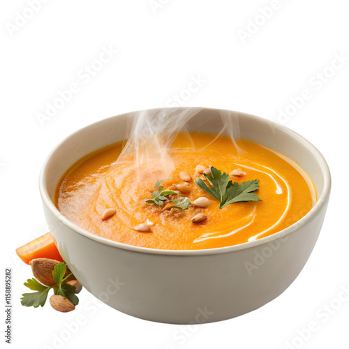 Tasty Butternut Squash Soup isolated photo