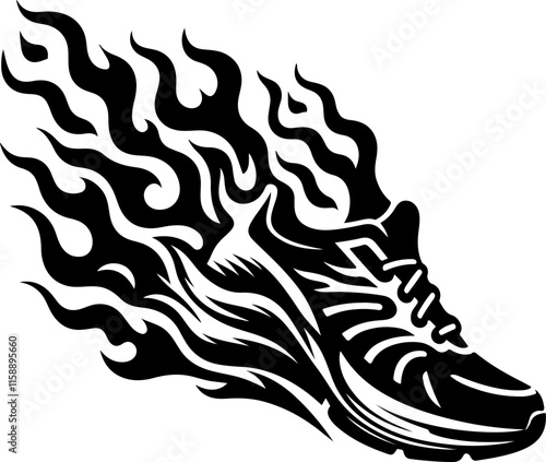  Fiery Shoes Vector Illustrations for Fashion Designs