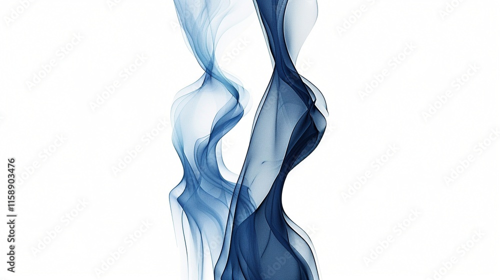 Two intertwined blue waves flowing vertically 3d rendering image. Abstract fluid with smooth translucent layers background wallpaper colorful realistic. Modern minimalism concept idea Two intertwined blue waves flowing vertically 3d rendering image. Abstract fluid with smooth translucent layers background wallpaper colorful realistic. Modern minimalism concept idea