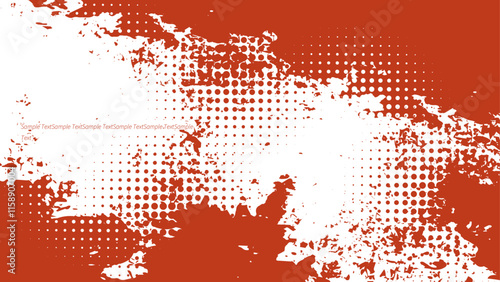 赤のブラシストロークが特徴のグランジ背景素材