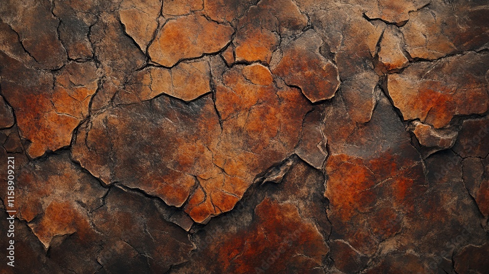 Cracked Earth Texture, Brown Clay Surface, Dry Cracked Ground, Cracked Soil Background Cracked Earth Texture, Brown Clay Surface, Dry Cracked Ground, Cracked Soil Background