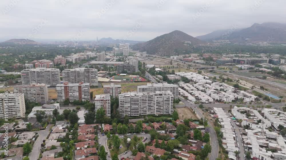 Houses and Trees Along Cycling Paths, lo barnechea, chile