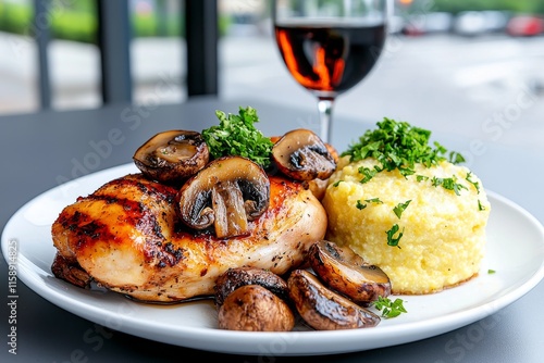 In the Swiss regions of Ticino and Grisons, a popular dish is Polenta Rosso, accompanied by meat and boletus mushrooms. This dish features a red corn type that thrives in the southern part of photo