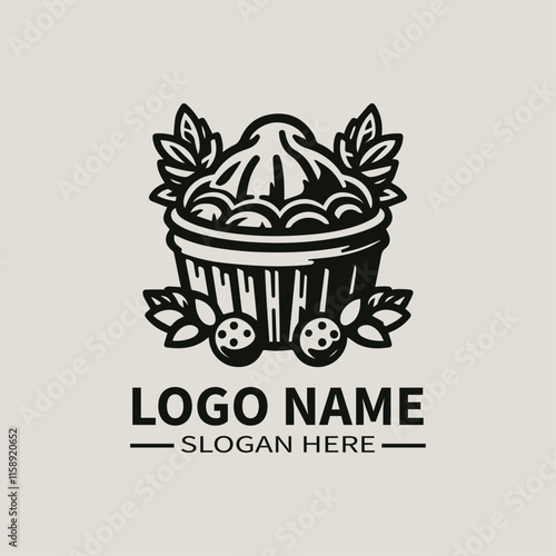 Bakpia Logo Design, Indonesian Pastry, Sweet Treat, Traditional Food, Snack