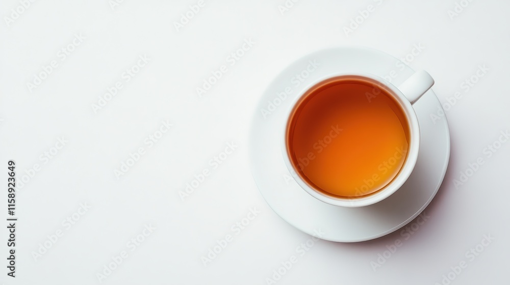 Blank Tea Cup on a White Background for Custom Design and Branding Blank Tea Cup on a White Background for Custom Design and Branding