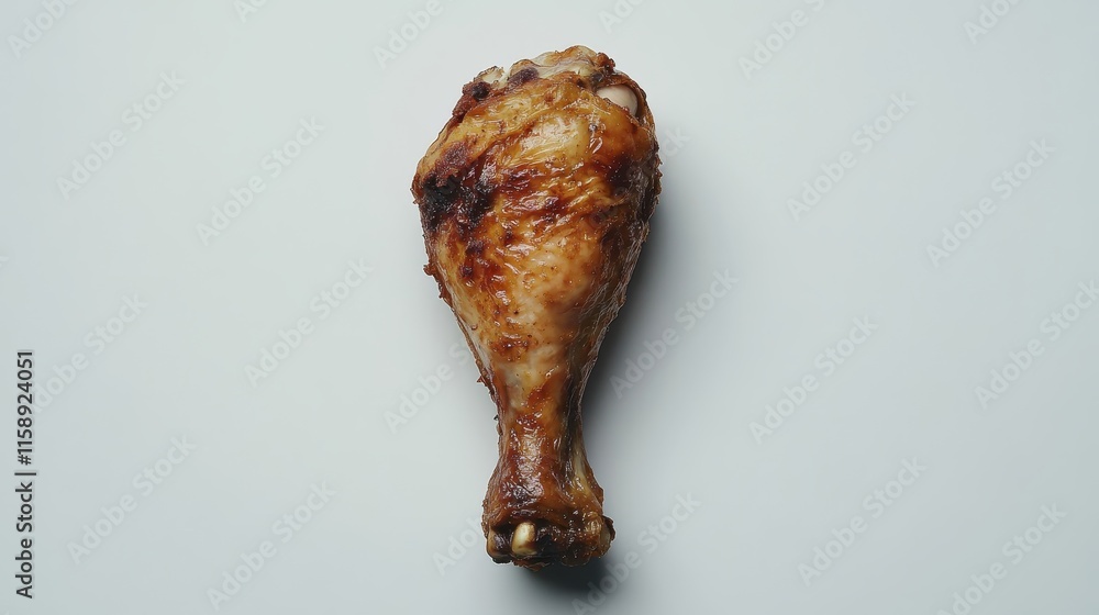 Crispy Fried Chicken Drumstick on White Background Crispy Fried Chicken Drumstick on White Background
