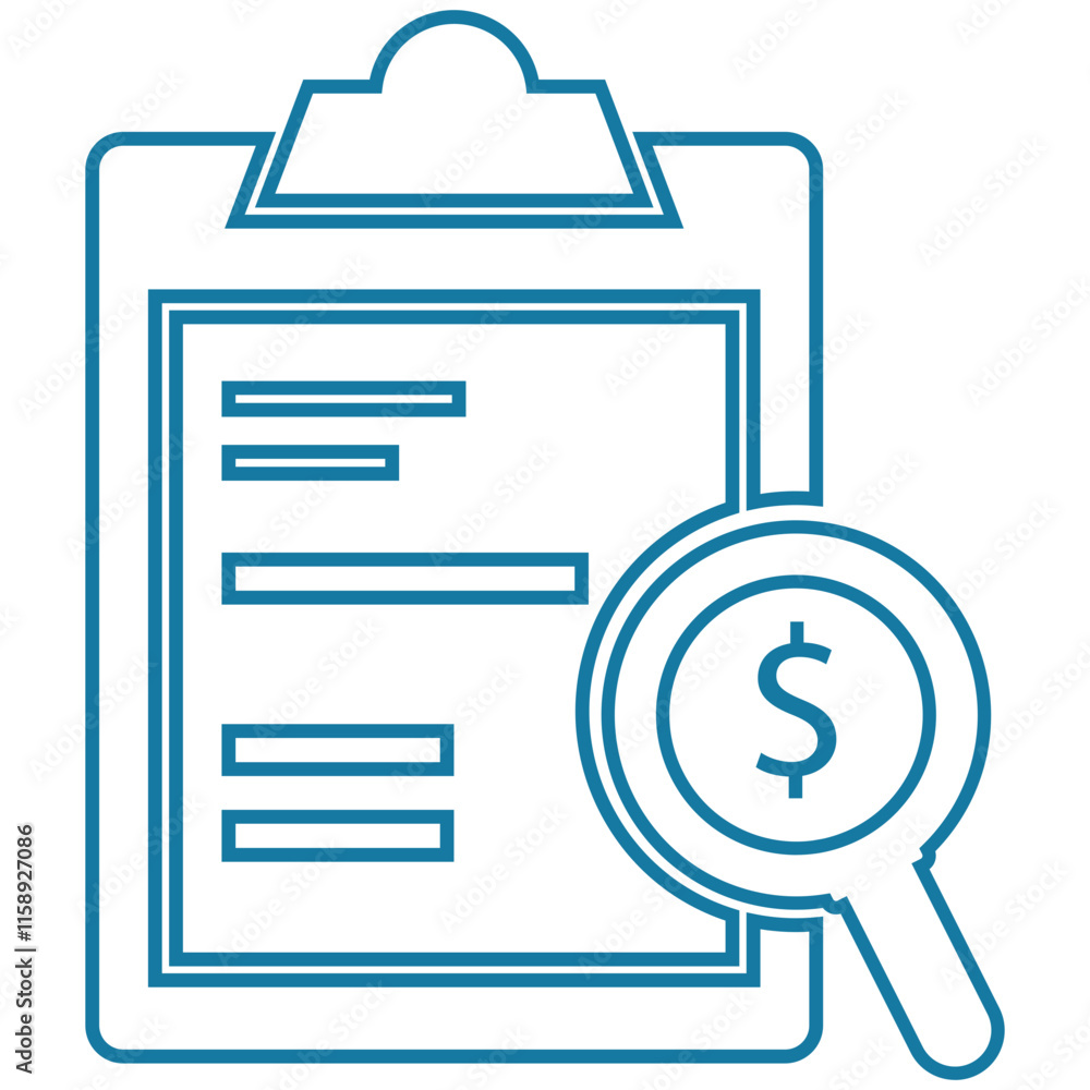 Billing history, credit history, credit report icon Billing history, credit history, credit report icon