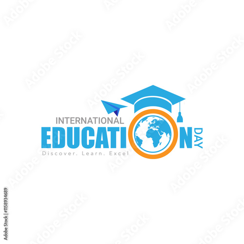 International Day of Education creative banner poster social media cover profile post design idea concept. International Education Day, Happy Teacher's Day