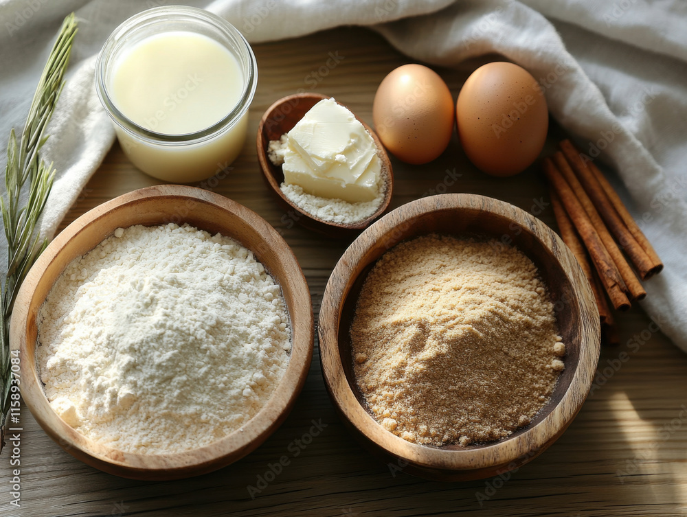 various baking ingredients various baking ingredients