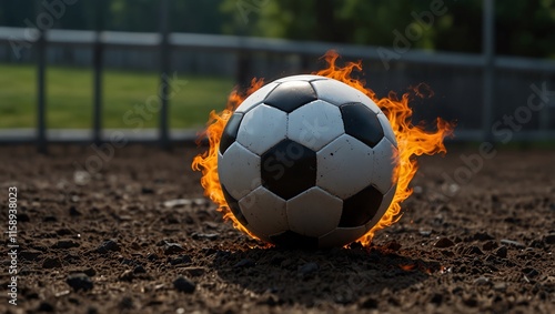 soccer ball on the field