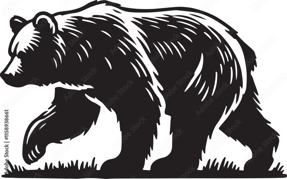 Fototapeta premium illustration of a bear