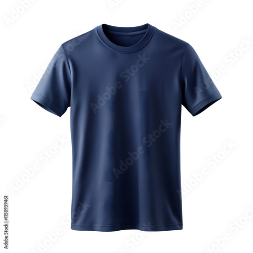 Navy Blue T Shirt For Mockup isolated on transparent or white background