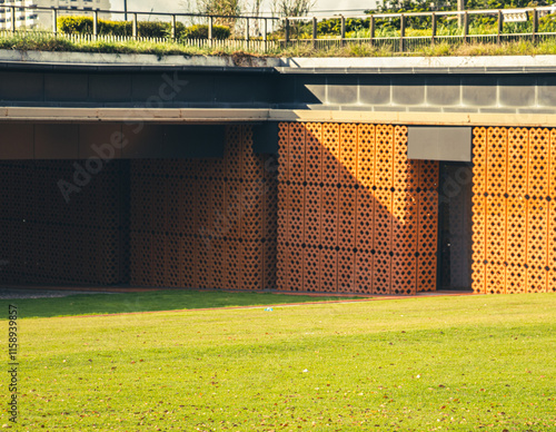 Underpass and Green Lawn