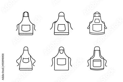 apron line art vector illustration